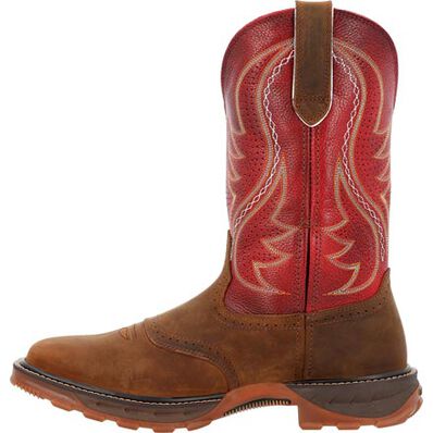 Durango Men's Maverick XP 11" Ventilated w/Insulkul Work Boots - Briar Brown/Crimson Red