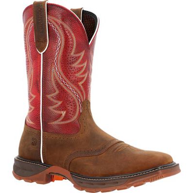 Durango Men's Maverick XP 11" Ventilated w/Insulkul Work Boots - Briar Brown/Crimson Red
