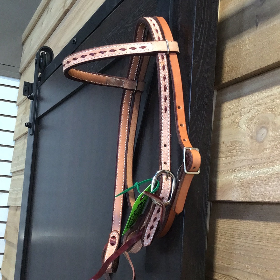 Irvine's Browband Headstall Rough out Buckstitch