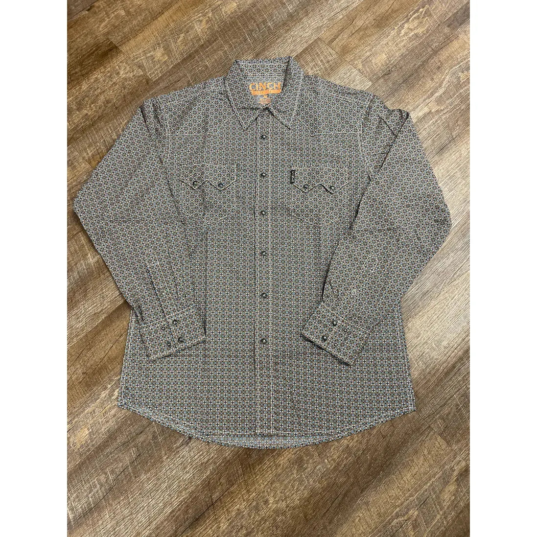 Cinch Men's Long Sleeve Print Shirt - Multi Colour