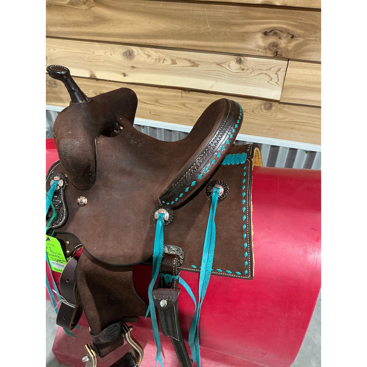 Irvine 12.5" Barrel Saddle-Chocolate - Irvine Tack &amp; Western Wear