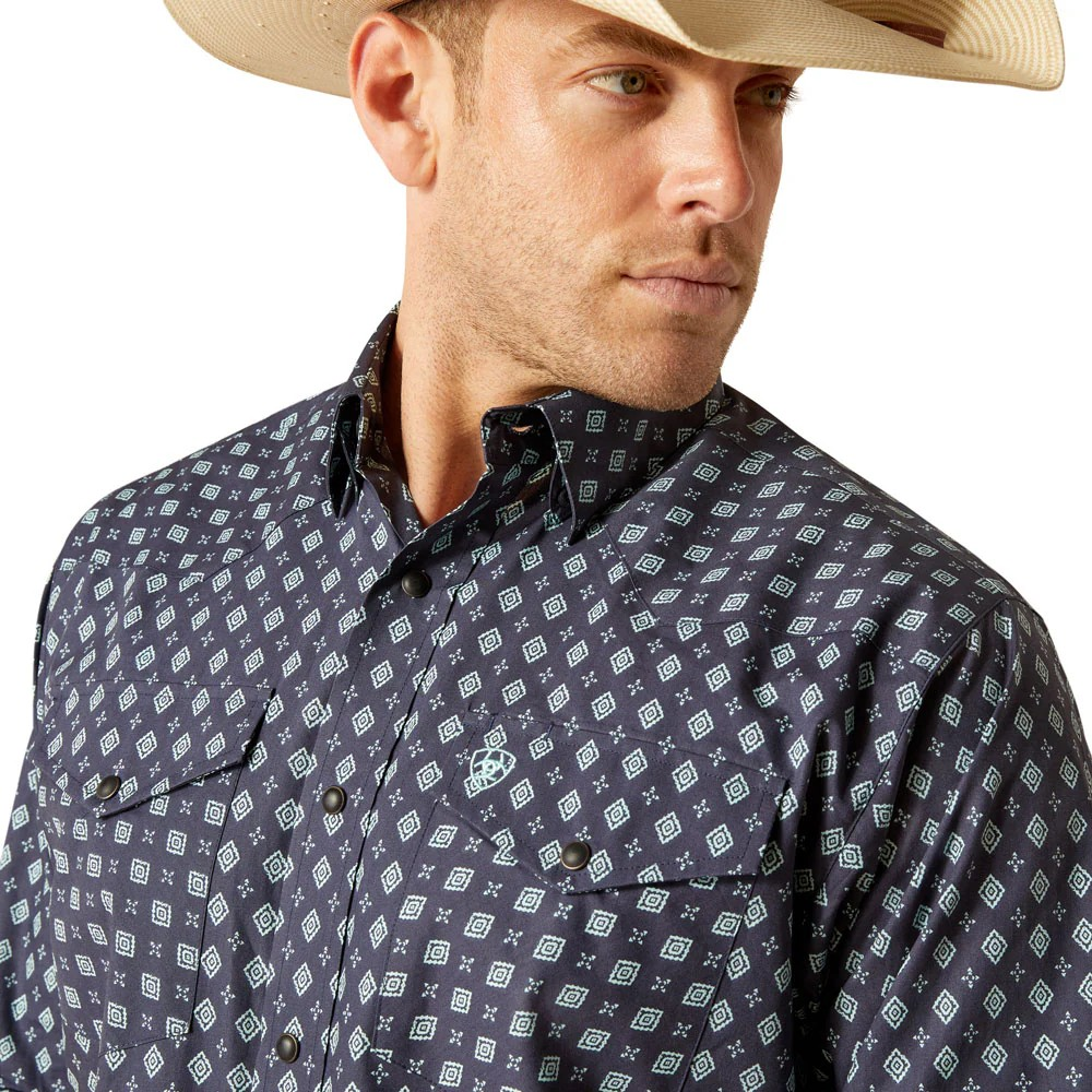 Ariat Men's Everly Classic Fit Shirt - Mood Indigo