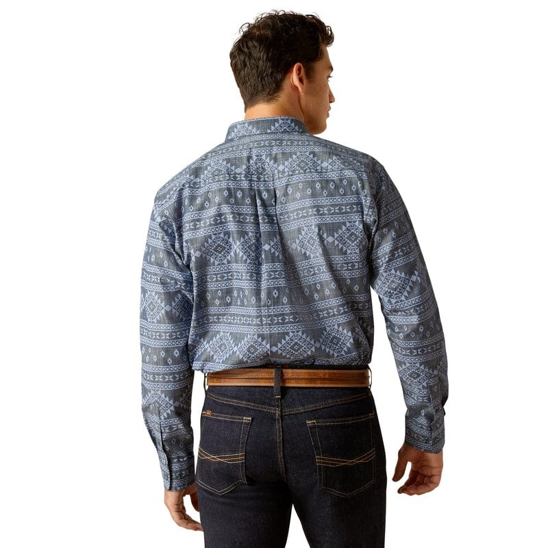 Ariat Men's Long Sleeve Eddie Classic Fit Shirt - Navy