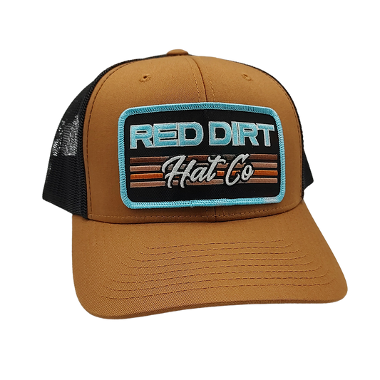 RDHC Between The LIne 6 Panel Mesh Snapback Cap - Caramel/Black