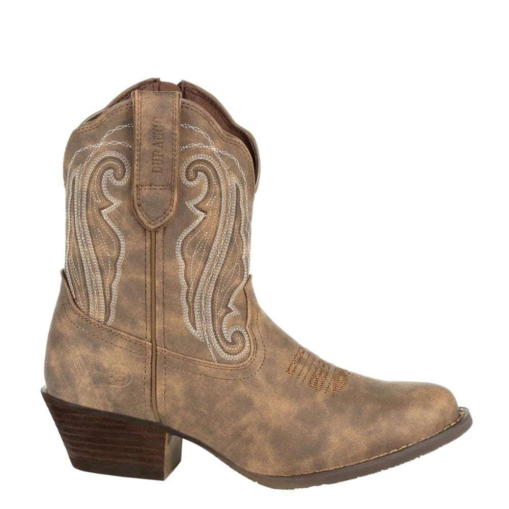 Durango Women's Crush 8" Shortie Western Boot - Driftwood