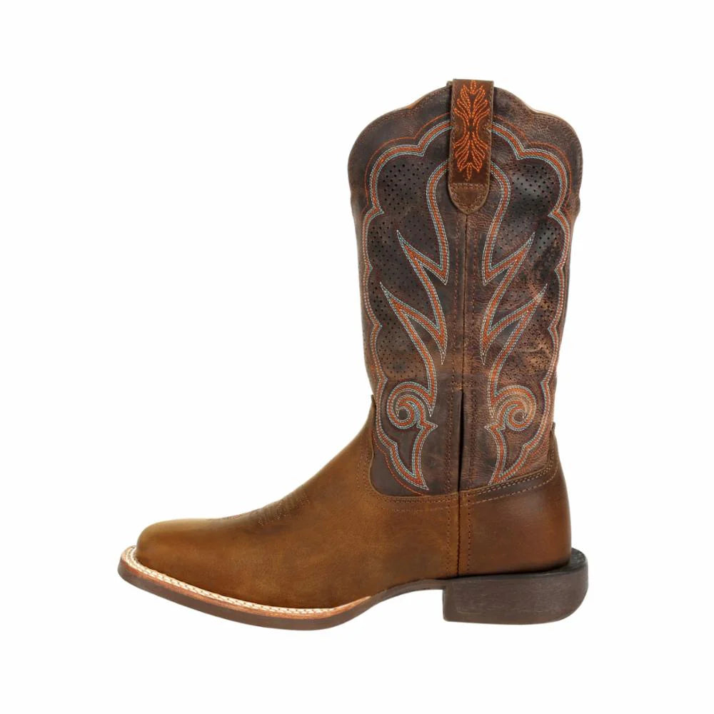 Durango Women's Rebel 12" Ventilated Western Boot - Distressed Cognac