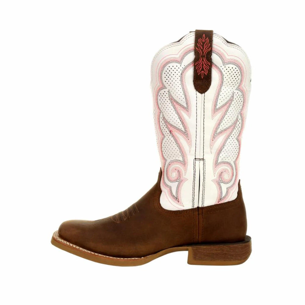 Durango Women's Brown 12" Western Trail Brown and White Boots