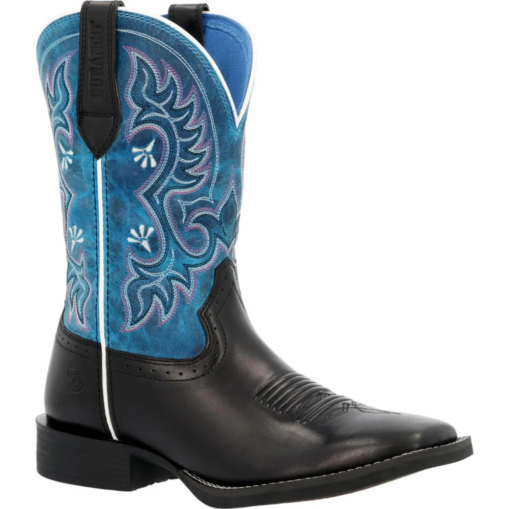 Durango Women's Shyloh 10" Western Boot - Black Onyx/Blue Blaze