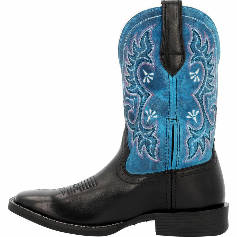 Durango Women's Shyloh 10" Western Boot - Black Onyx/Blue Blaze