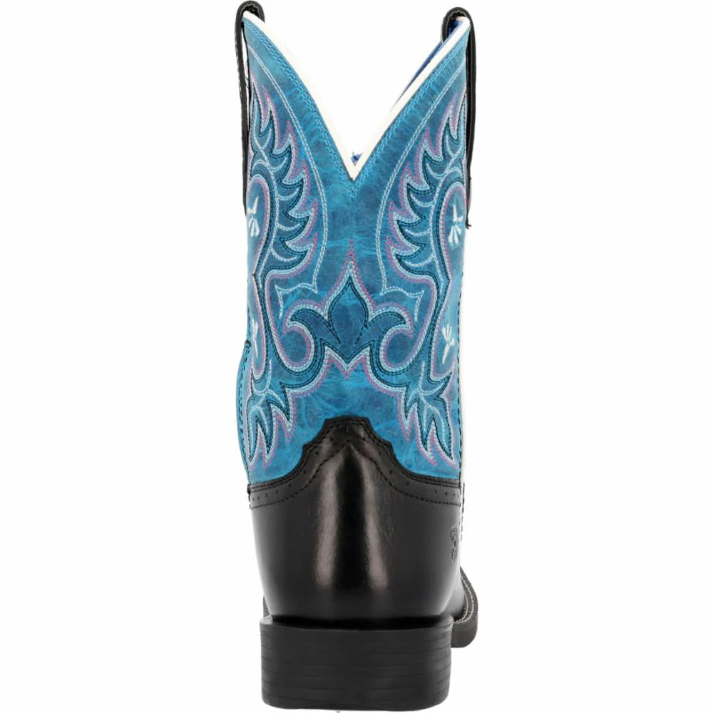 Durango Women's Shyloh 10" Western Boot - Black Onyx/Blue Blaze