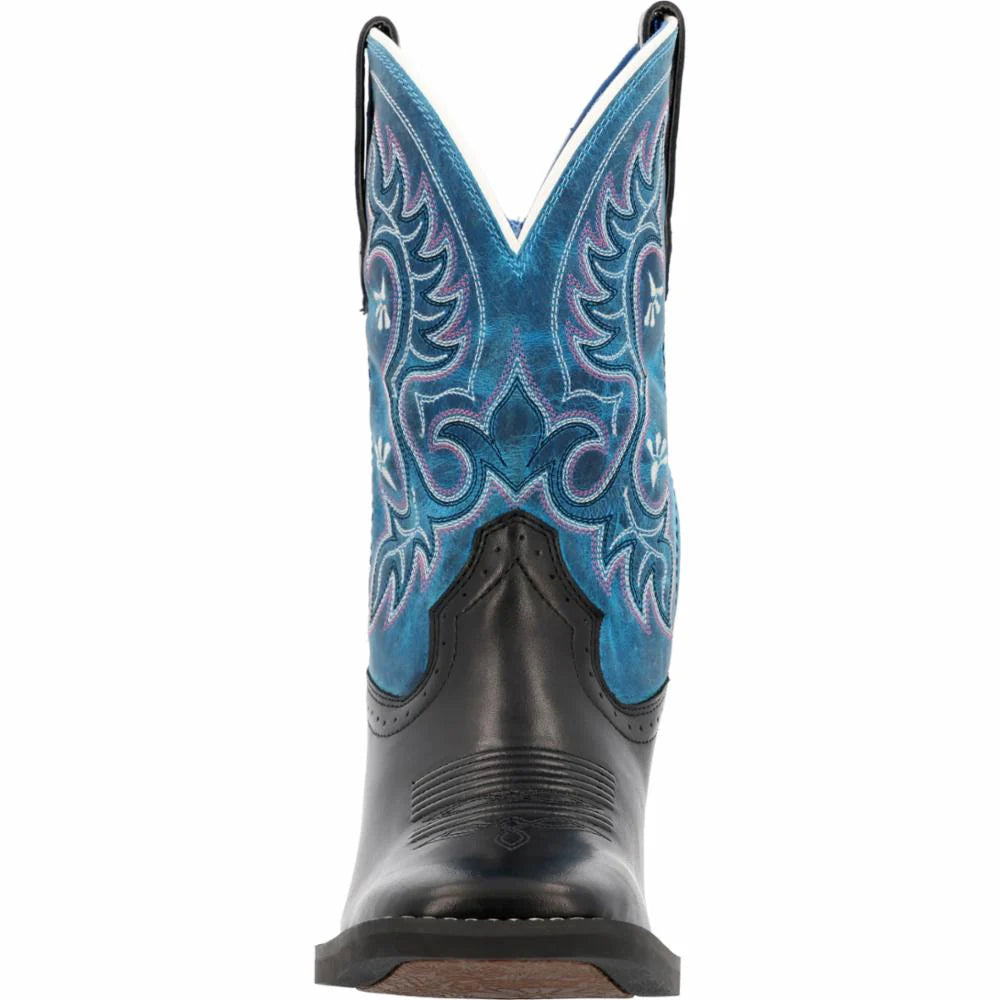 Durango Women's Shyloh 10" Western Boot - Black Onyx/Blue Blaze