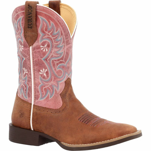 Durango Women's Shyloh 10" Western Boot - Rusty Brown/Dusty Rose