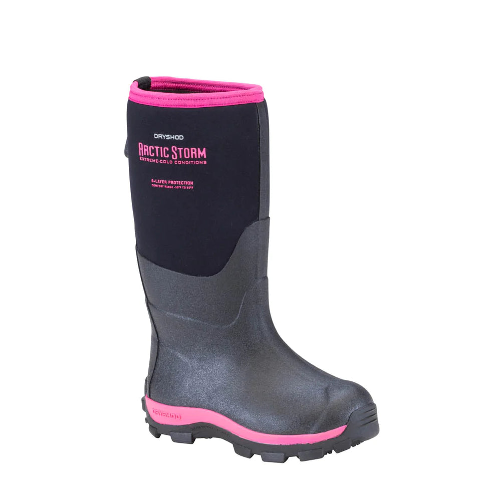 Dryshod Kid's Arctic Storm Boots - Black/Pink