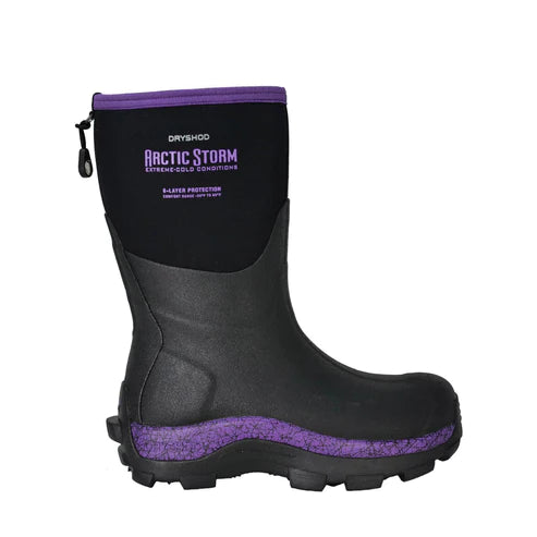 Dryshod Women's Arctic Storm Mid Boot - Black/Purple