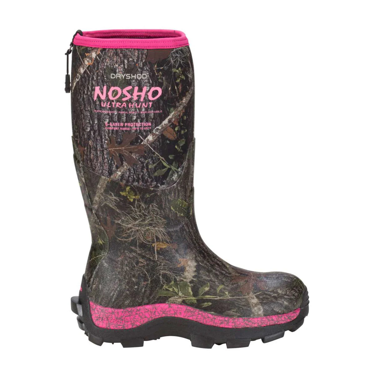 Dryshod Women's Nosho Ultra Hunt High - Pink Camo