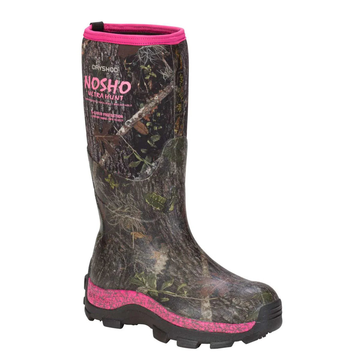 Dryshod Women's Nosho Ultra Hunt High - Pink Camo