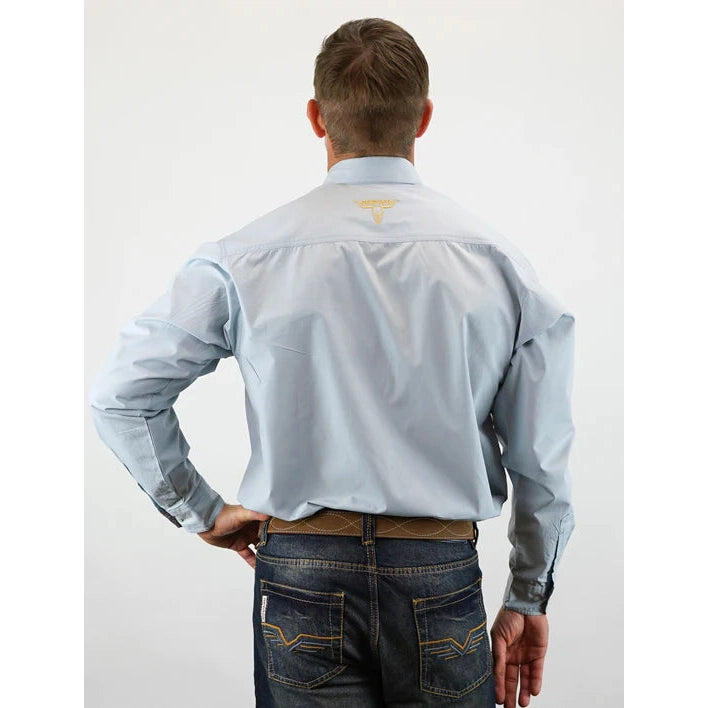 Drover Men's Signature Series Classic Fit Peacemaker Shirt - Solid Niagara Mist Blue