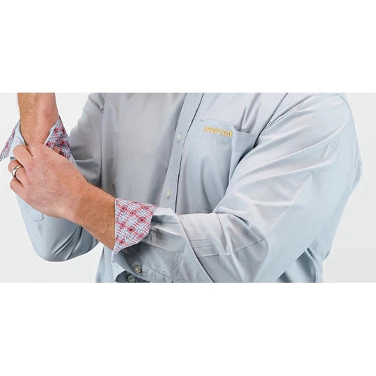 Drover Men's Signature Series Classic Fit Peacemaker Shirt - Solid Niagara Mist Blue