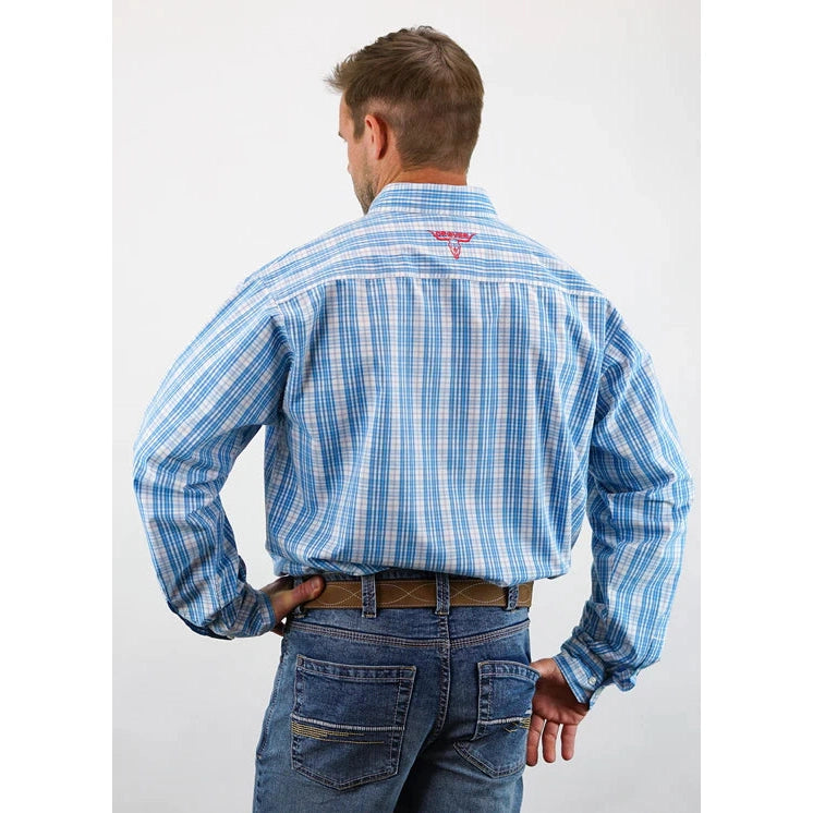 Drover Men's Signature Series Savanna Shirt - Blue and White Plaid