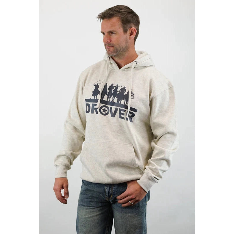 Drover Unisex Riding Cowboys Hoodie - Oatmeal