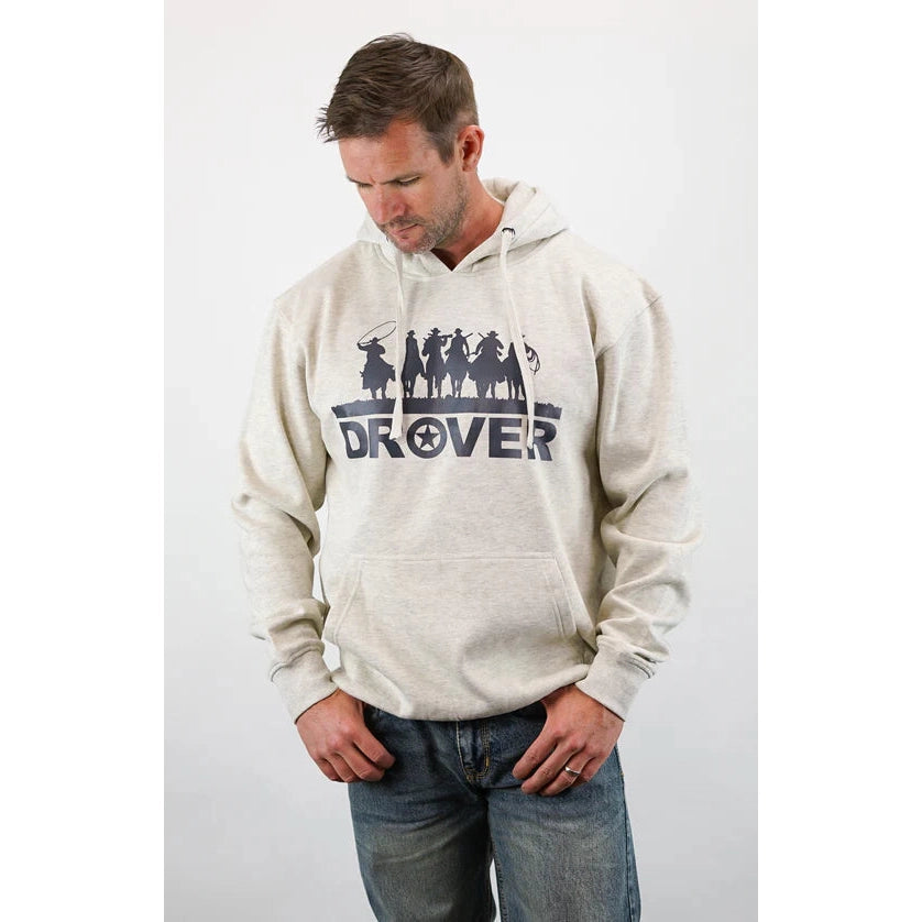 Drover Unisex Riding Cowboys Hoodie - Oatmeal