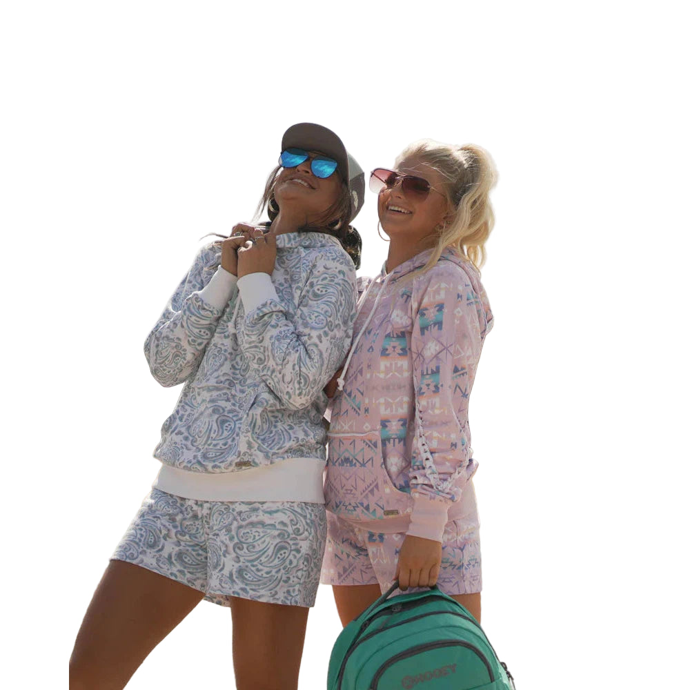 Hooey Women's Hoodie -  Pink Aztec