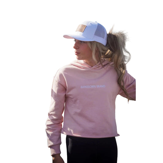 Baredown Brand Women's Cropped Hoodie - Dusty Rose