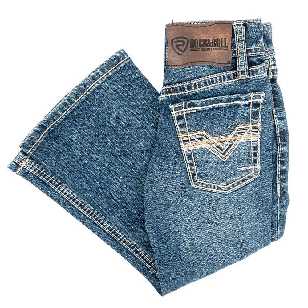 Rock & Roll Boy's BB Gun Boot Cut Jeans- Medium Vintage