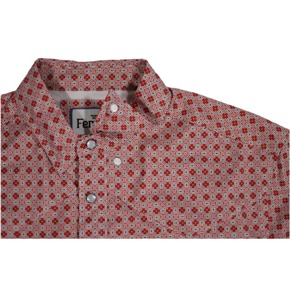 Ferrell Men's The Kevin Long Sleeve Snap Shirt - Red