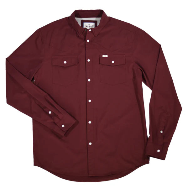 Ferrell Men's Core Long Sleeve Snap Shirt - Multiple Colours