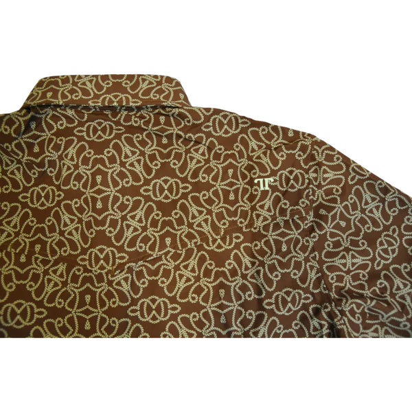 Ferrell Men's The Darrell Short Sleeve Snap Shirt - Brown Design