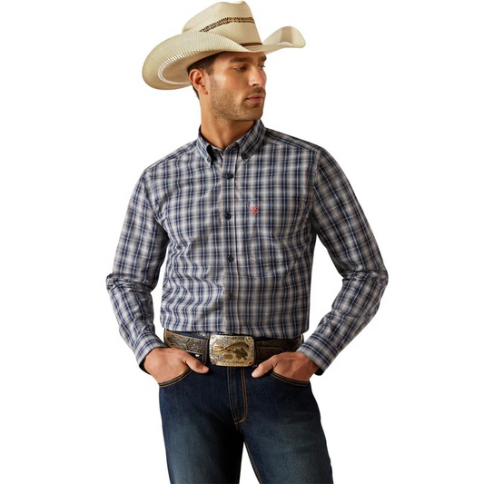 Ariat Men's Long Sleeve Pro Series Colston Fitted  Shirt - Navy