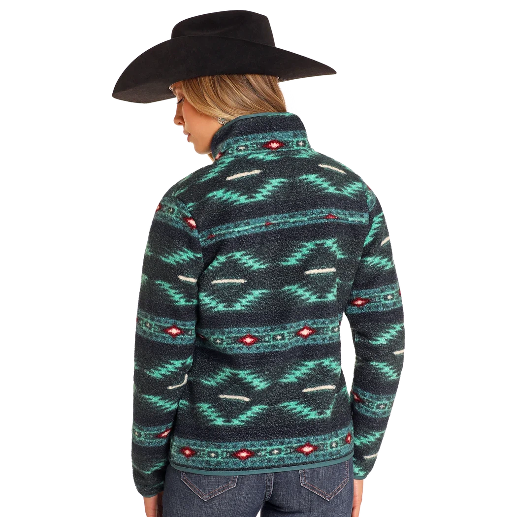 Powder River Women's Aztec Berber Jacket - Teal