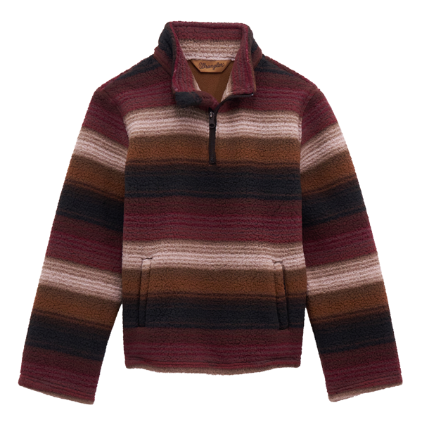 Wrangler Boys Hay Away 1/4 Zip Sherpa Sweatshirt- Multi