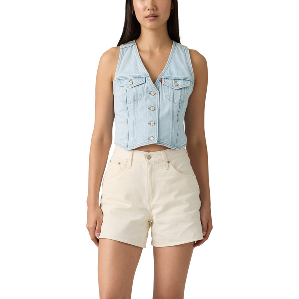 Levi Women's Racer Vest- Blue - Irvine Tack & Western Wear