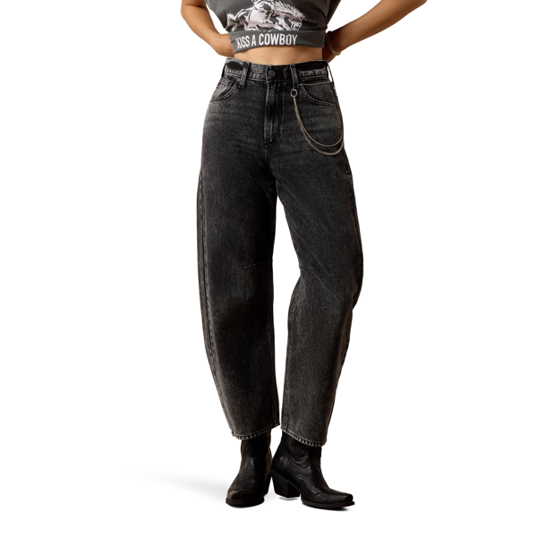 Ariat Women's Midnight Lux Barrel Jean-Black