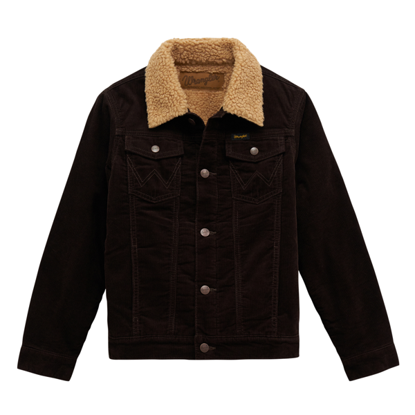 Wrangler Boys Corduroy Long Sleeve Sherpa Jacket-