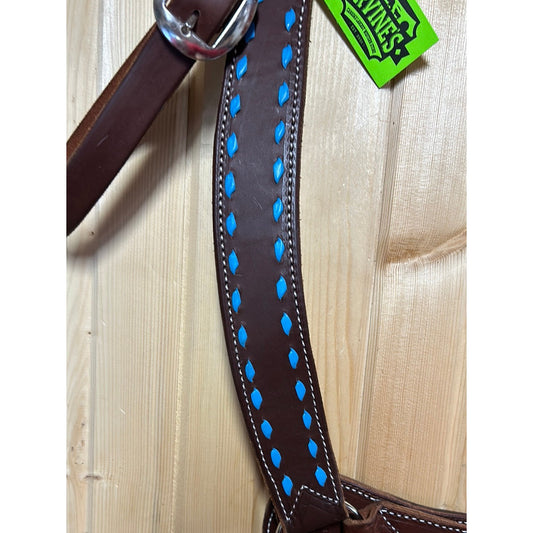 Irvine 2" Coloured Buckstitch Breast Collars - Chocolate