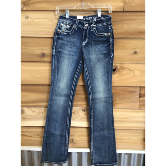 Grace in LA Women's Steer Head Jeans