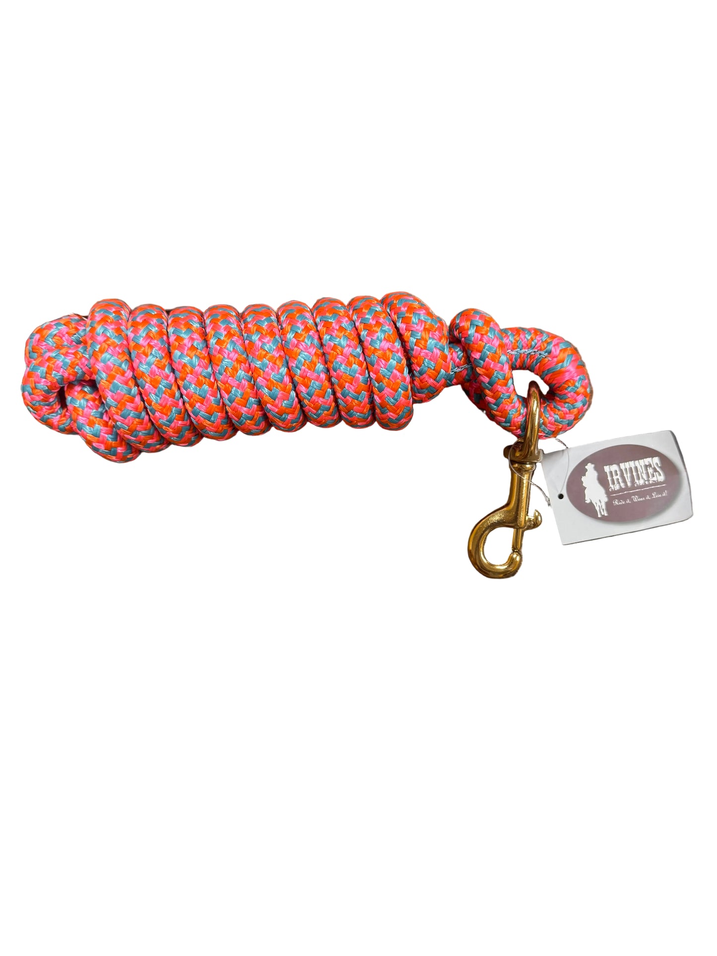 Irvine Cow Lead 9 ft 5/8" Lead w/Brass Plated Bolt Snap (Mixed Colours)