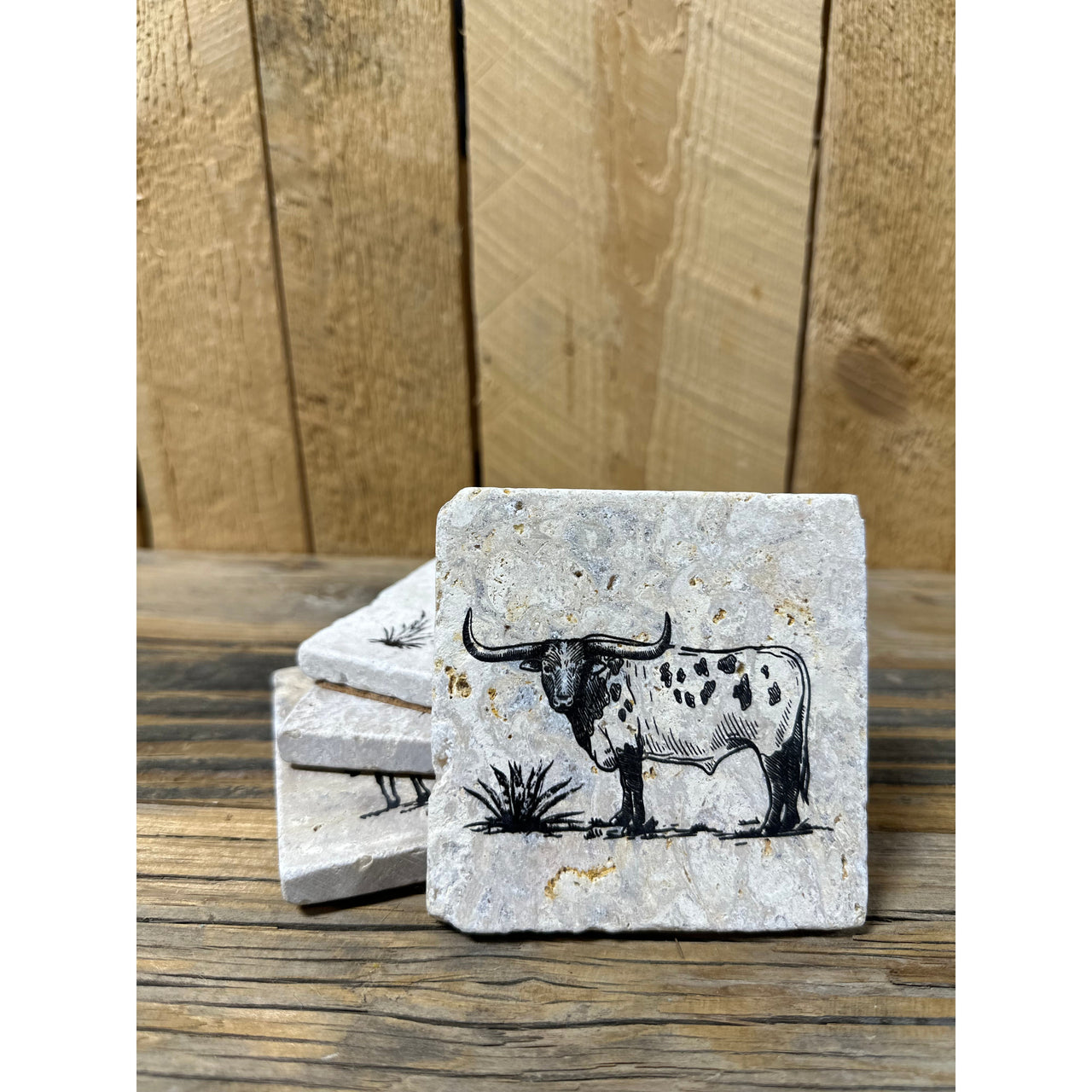 HiEnd Accents Ranch Life Coaster Set - 4 piece - 4"x4"