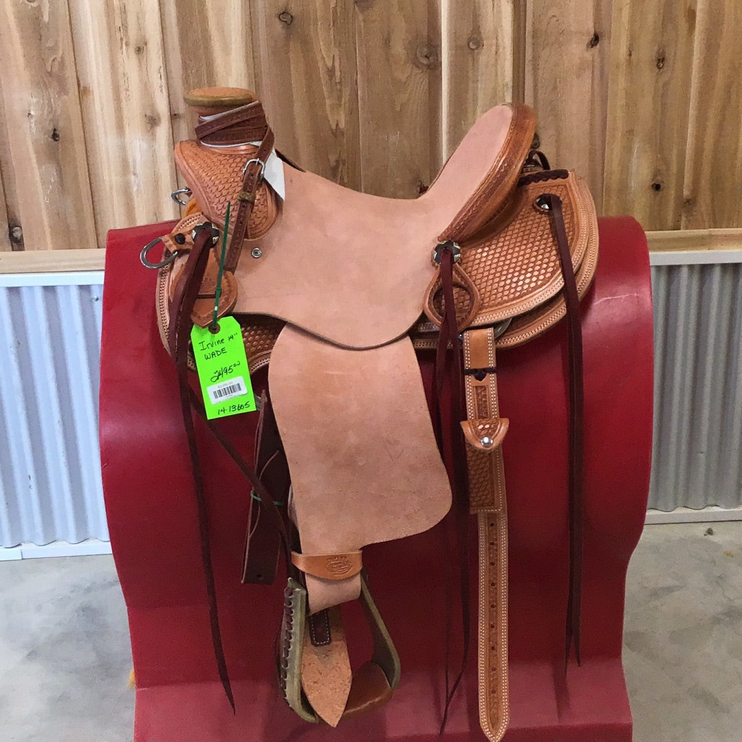 Irvine  14"  1/2 Tooled Wade Saddle