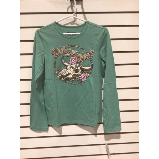 Cruel Girl Girl's Long Sleeve Graphic T-Shirt - Turquise