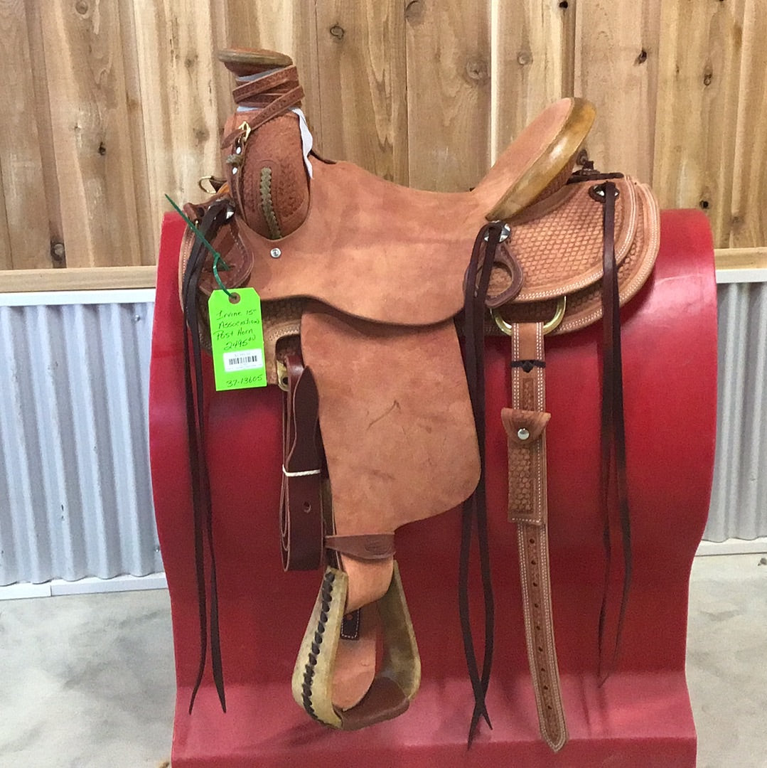 Irvine 15"   Association Ranch Saddle - Post Horn