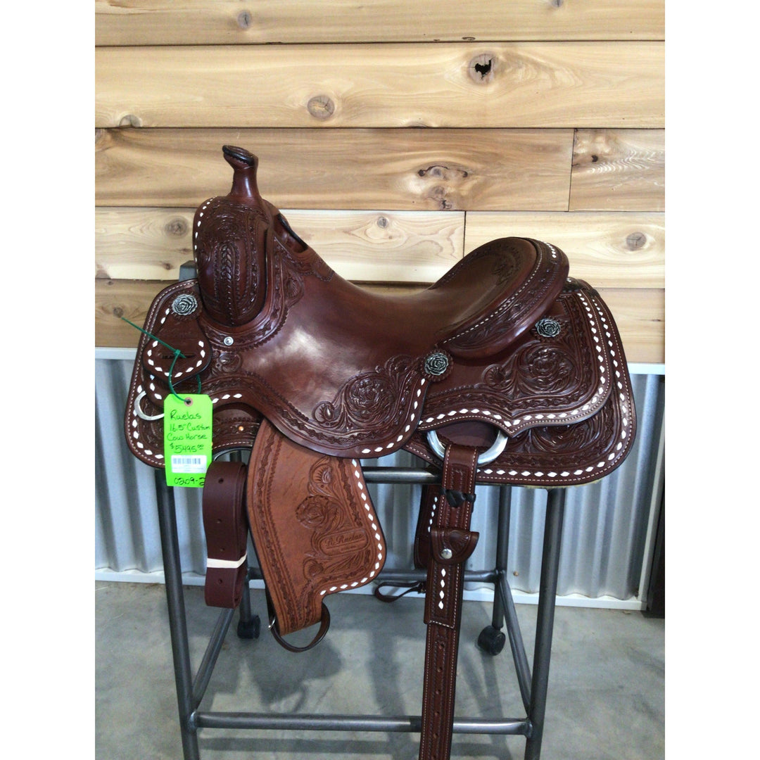 Ruelas 16.5" Custom Cow Horse Saddle
