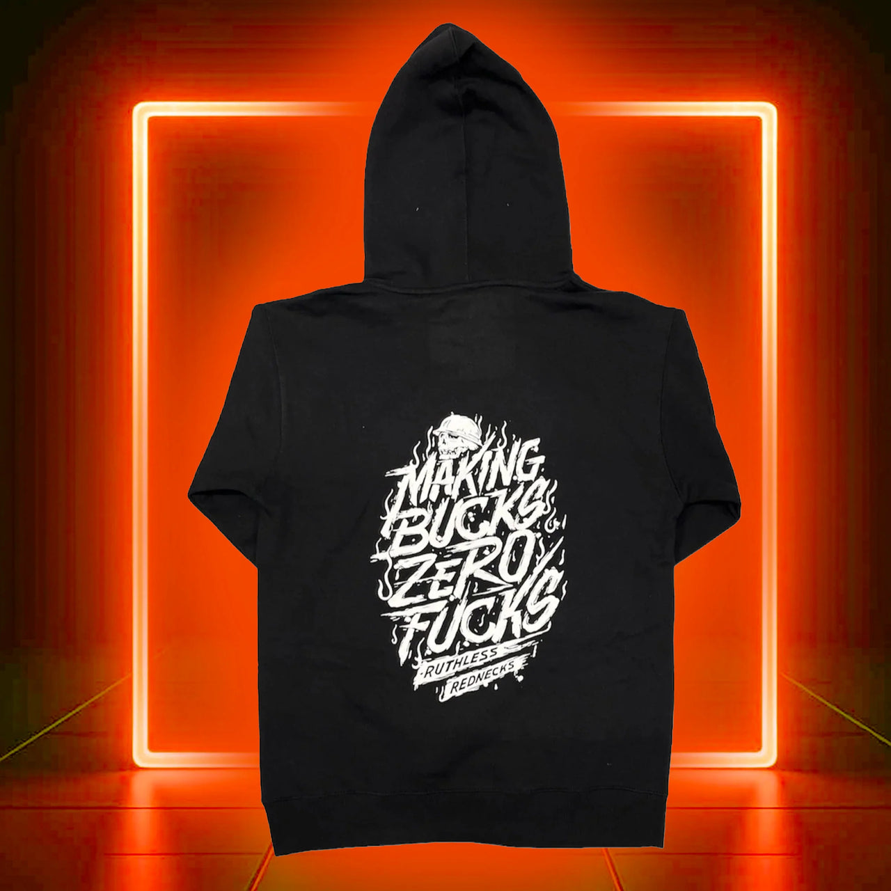 Ruthless Rednecks Torched Heavyweight Hoodie - Black