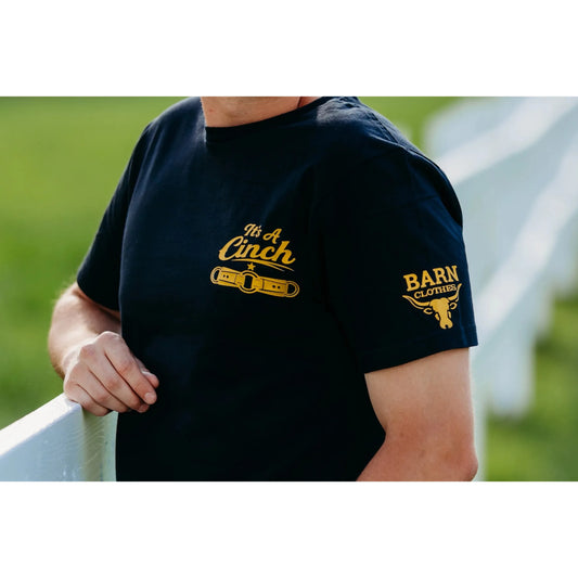 Barn Clothes Unisex Short Sleeve Its a Cinch Tee Shirt- Black