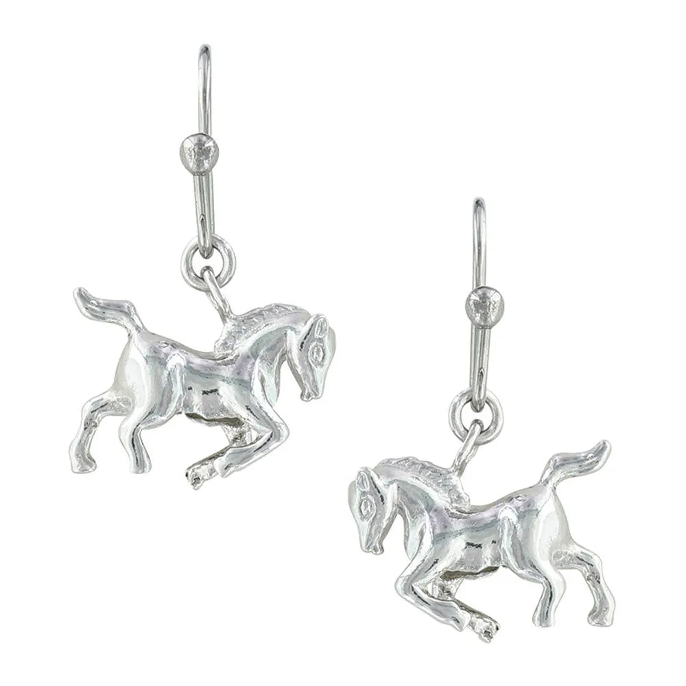 Montana Silversmiths Cowboy Horse Earrings