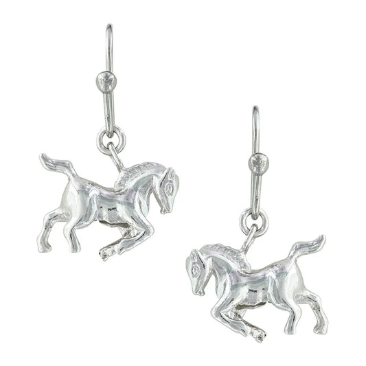 **Montana Silversmiths Cowboy Horse Earrings
