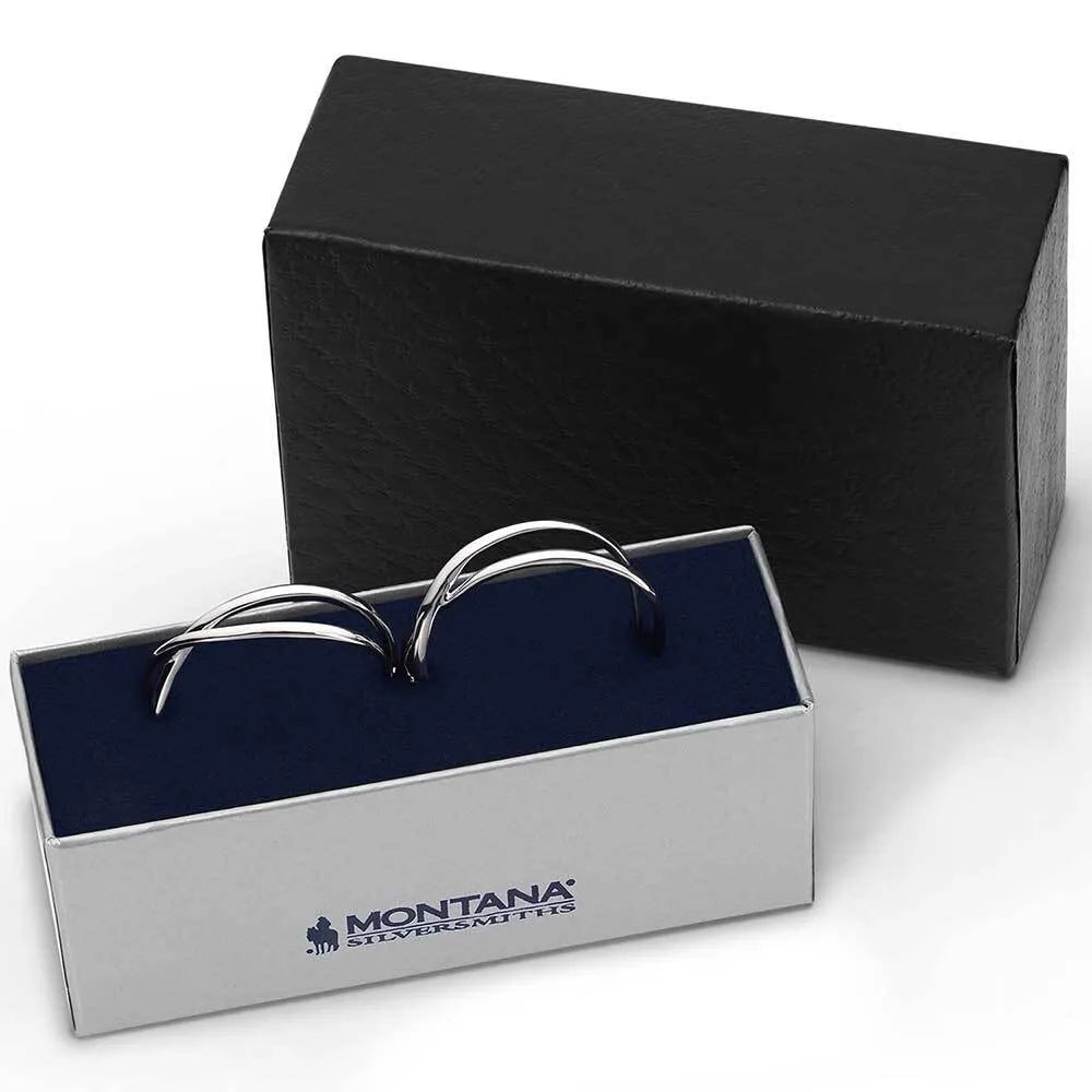 Montana Silversmith Women's Daring Crossed Hoop Earrings